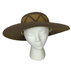 Coldwater Creek Womens Packable Sun Hat One Size Paper Straw Vacation